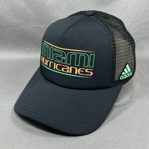 Adidas Miami Hurricanes NCAA Snapback Hat Cap Trucker Florida USA Sample Mens